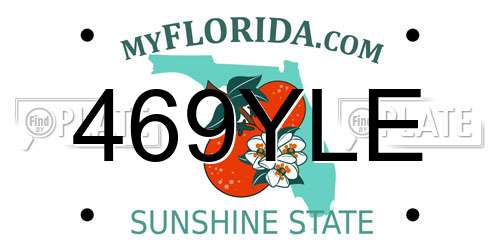 469YLE Florida License Plate