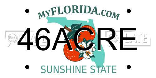 46ACRE Florida License Plate