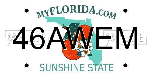 46AWEM Florida License Plate