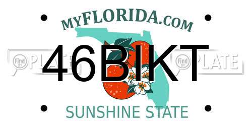 46BIKT Florida License Plate