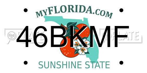 46BKMF Florida License Plate