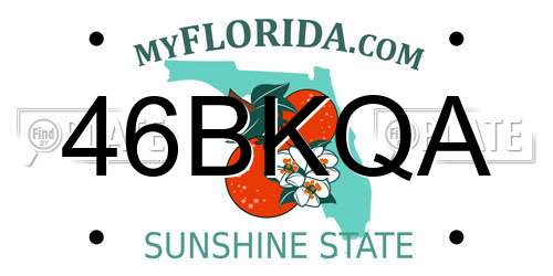 46BKQA Florida License Plate
