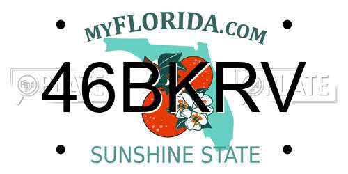 46BKRV Florida License Plate