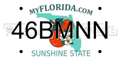46BMNN Florida License Plate