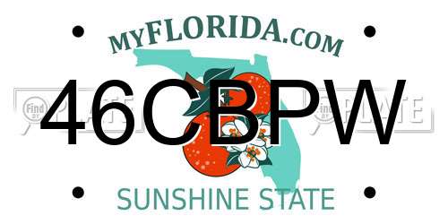 46CBPW Florida License Plate