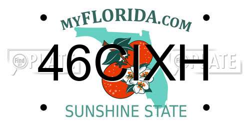 46CIXH Florida License Plate