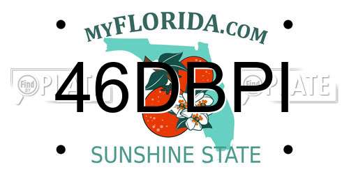 46DBPI Florida License Plate