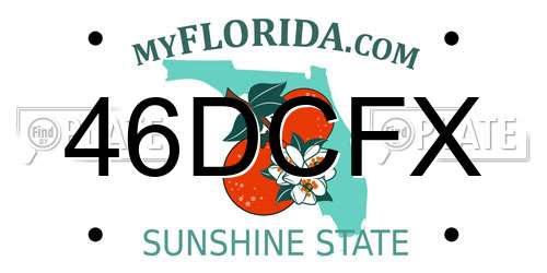 46DCFX Florida License Plate