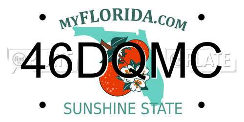 46DQMC Florida License Plate