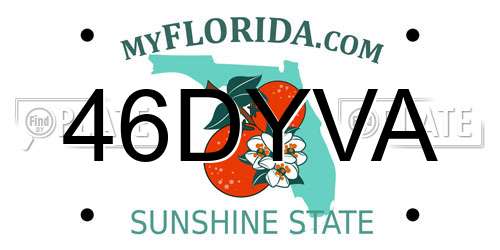 46DYVA Florida License Plate