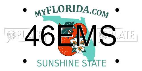 46EMS Florida License Plate
