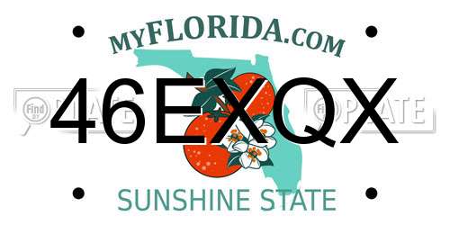 46EXQX Florida License Plate