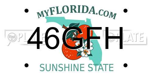 46GFH Florida License Plate