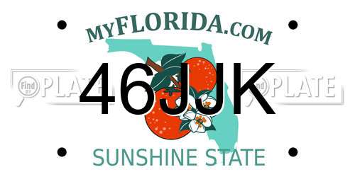 46JJK Florida License Plate