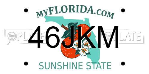 46JKM Florida License Plate