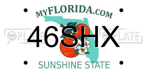 46SHX Florida License Plate
