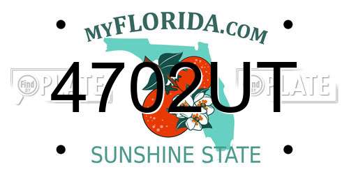 4702UT Florida License Plate