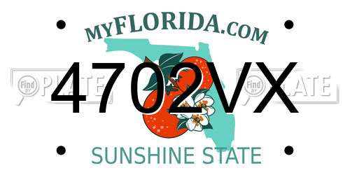 4702VX Florida License Plate