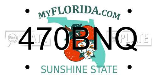 470BNQ Florida License Plate