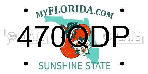 470QDP Florida License Plate