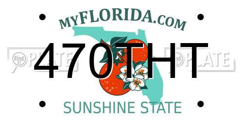 470THT Florida License Plate