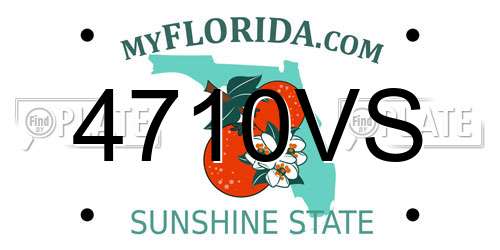 4710VS Florida License Plate