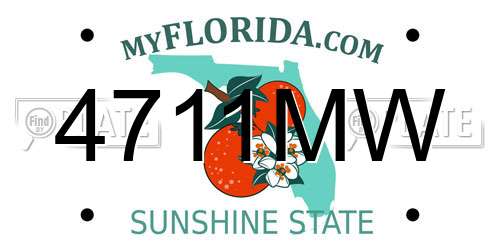 4711MW Florida License Plate