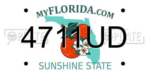 4711UD Florida License Plate