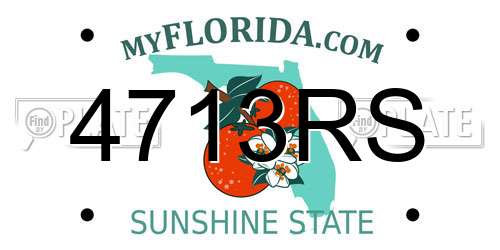 4713RS Florida License Plate