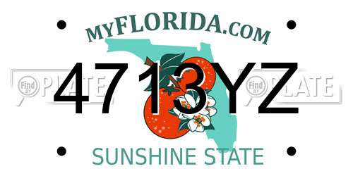 4713YZ Florida License Plate