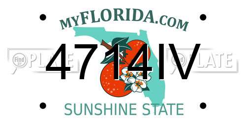 4714IV Florida License Plate