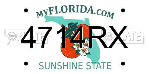 4714RX Florida License Plate