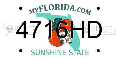 4716HD Florida License Plate