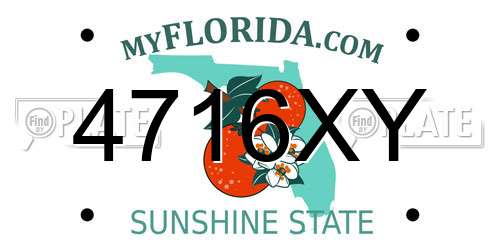 4716XY Florida License Plate
