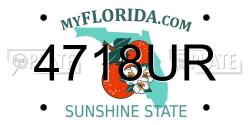 4718UR Florida License Plate