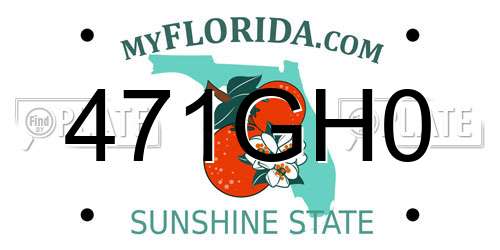 471GH0 Florida License Plate