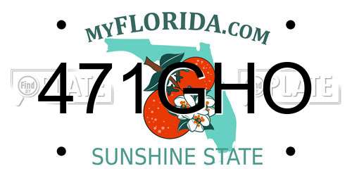 471GHO Florida License Plate