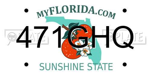 471GHQ Florida License Plate