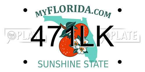 471LK Florida License Plate