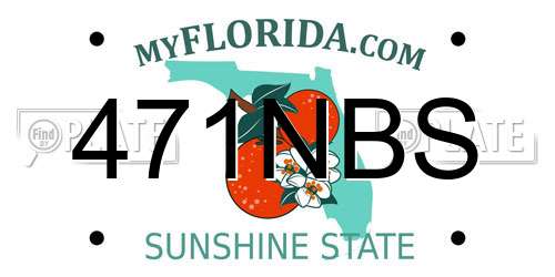 471NBS Florida License Plate