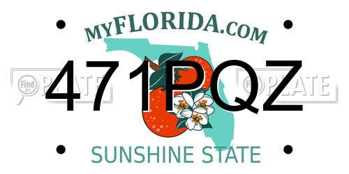471PQZ Florida License Plate
