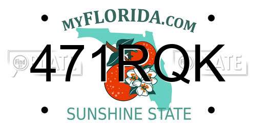 471RQK Florida License Plate