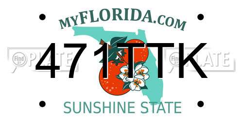 471TTK Florida License Plate