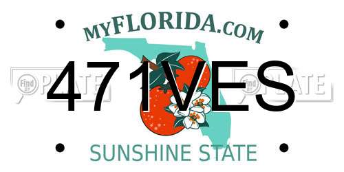 471VES Florida License Plate
