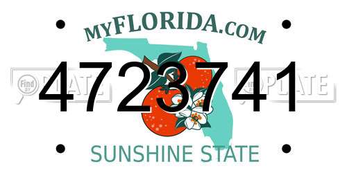 4723741 Florida License Plate