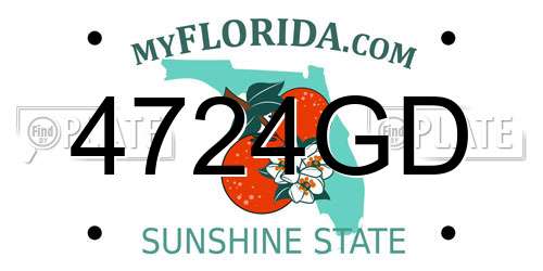 4724GD Florida License Plate