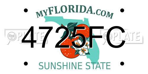 4725FC Florida License Plate