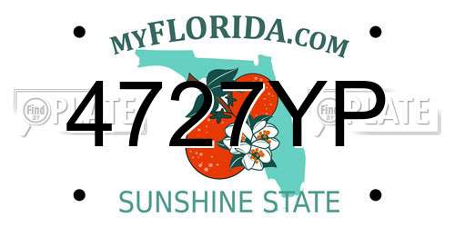 4727YP Florida License Plate