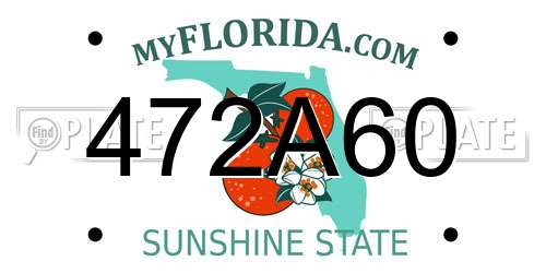 472A60 Florida License Plate