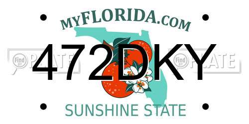 472DKY Florida License Plate